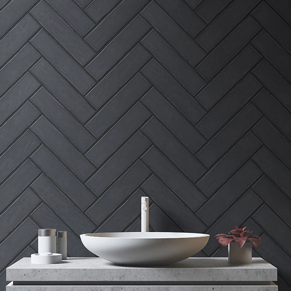 Slate Stone matte ceramic wall tile from the ModLine Collection.