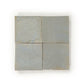 Four square Marrakech Gray Zellige tiles arranged in a grid on a white background