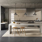 36x36 matte porcelain tile from the Modern Canvas Collection, creating a minimalist living space