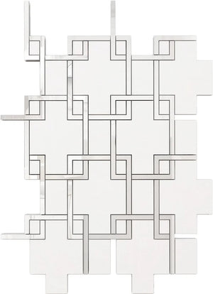 Modern Heritage Mosaic Tiles – Fusion of Marble and Metal - Silver Fusion - mosaic  