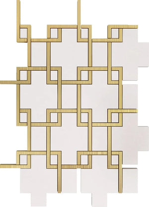Modern Heritage Mosaic Tiles – Fusion of Marble and Metal - Bronze - mosaic  