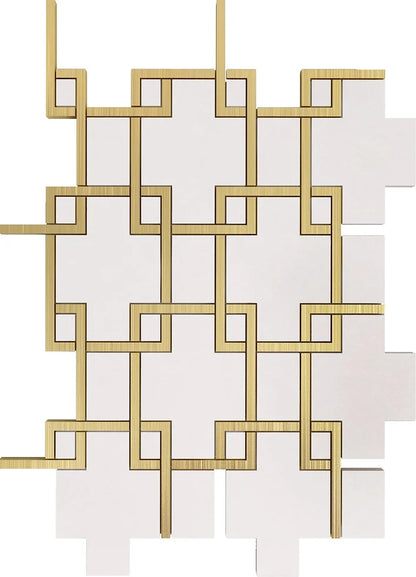Modern Heritage Mosaic Tiles – Fusion of Marble and Metal - Bronze - mosaic  