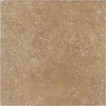 Noce Travertine 12x12 Tile – Tumbled finish, natural texture, rustic elegance, perfect for indoor and outdoor applications.