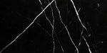 Nero Marquina 12x24 honed black marble tile with matte finish for modern interiors.