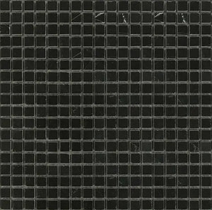 Nero Marquina Marble 5/8x5/8 Mosaic Tile – Polished or Honed