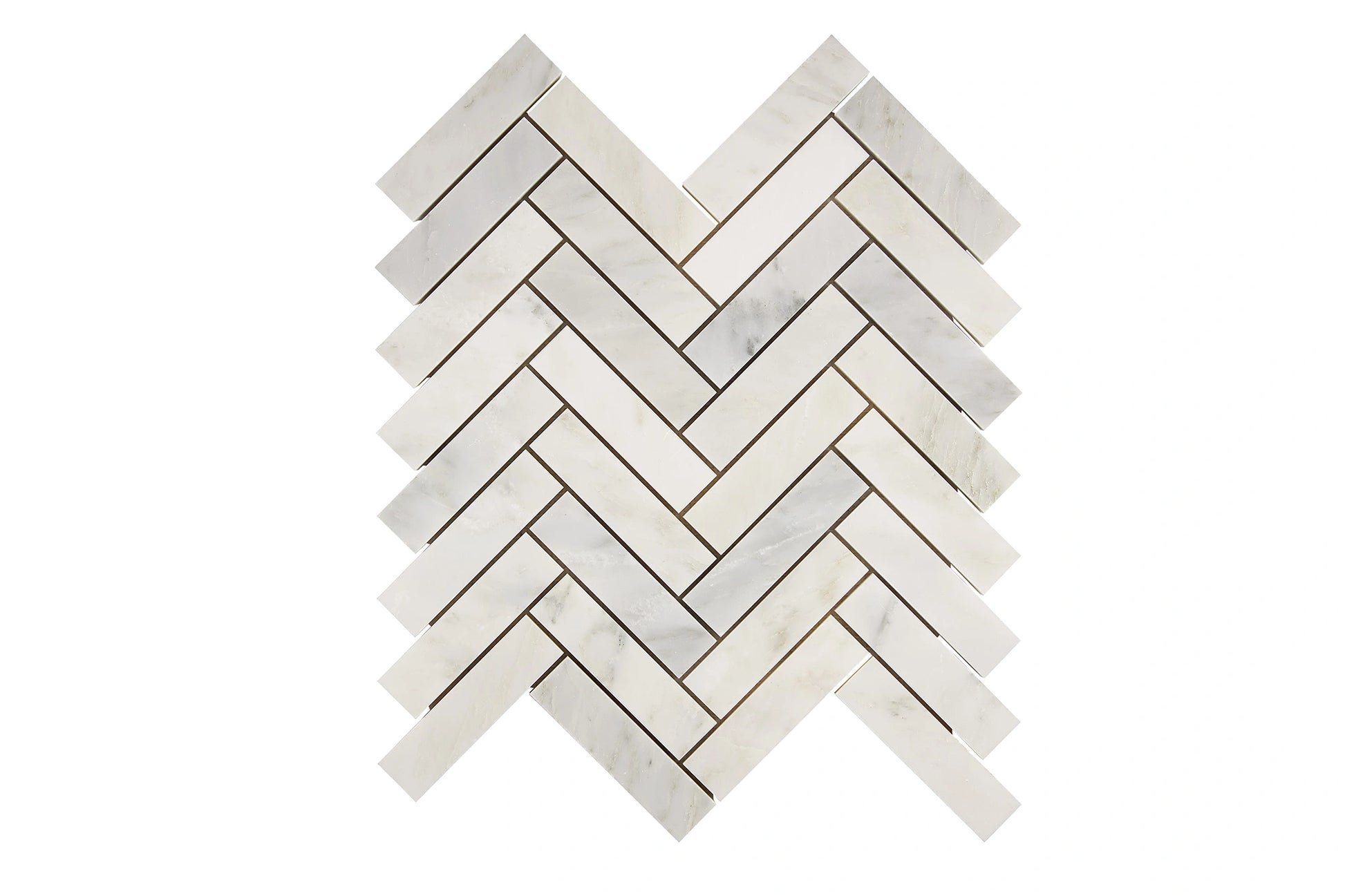 asian statuary marble herringbone mosaic