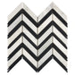 Oriental White Marble Chevron Mosaic