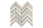 large chevron asian statuary marble mosaic tile