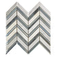 Oriental White Marble Chevron Mosaic