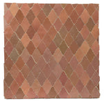 Handmade Moroccan Zellige Papillon mosaic in Terracotta Rouge