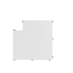 SeraPool Relax white full-body porcelain pool drain grate corner tile, 12×12, 90-degree corner piece (studio image).