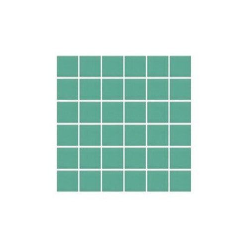 SeraPool Porcelain pool teal mosaic tile pattern on a white background