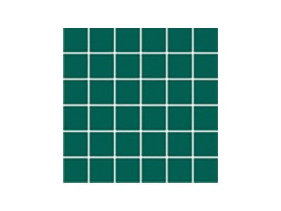 SeraPool Green square porcelain pool mosaic tile on a white background