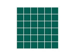 SeraPool Green square porcelain pool mosaic tile on a white background