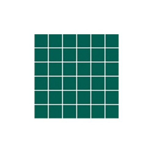 SeraPool Green square porcelain pool mosaic tile on a white background