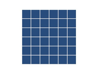 SeraPool Blue square porcelain pool mosaic tile on a white background