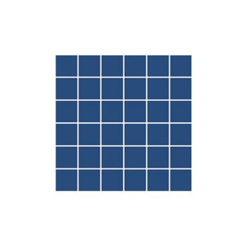 SeraPool Blue square porcelain pool mosaic tile on a white background