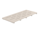 SeraPool Relax beige full-body porcelain pool drain grate, 12×26, studio product image on white background.