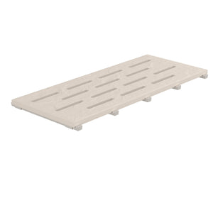 SeraPool Relax beige full-body porcelain pool drain grate, 12×26, studio product image on white background.