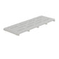 SeraPool Relax gray full-body porcelain pool drain grate, 10×26, studio product image on white background.