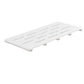 SeraPool Relax white full-body porcelain pool drain grate, 12×26, studio product image on white background.
