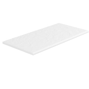 SeraPool Relax full-body porcelain pool coping in White, half bullnose edge profile, studio view.