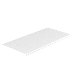 SeraPool Relax full-body porcelain slot overflow edge tile, White color, half bullnose profile.