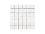 SeraPool White square porcelain pool tiles arranged in a grid pattern on a white background
