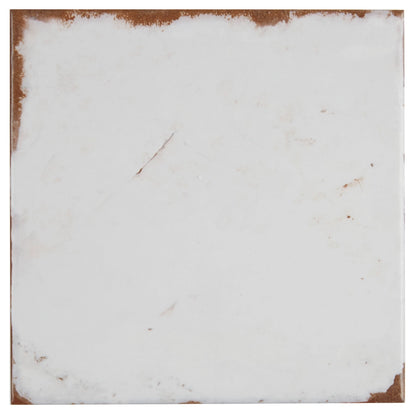 Retro Revival Emerald Charm 8×8 matte decorative porcelain tile.