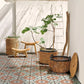 Retro Revival Decorative Porcelain Floor Tiles – 8x8 Sapphire