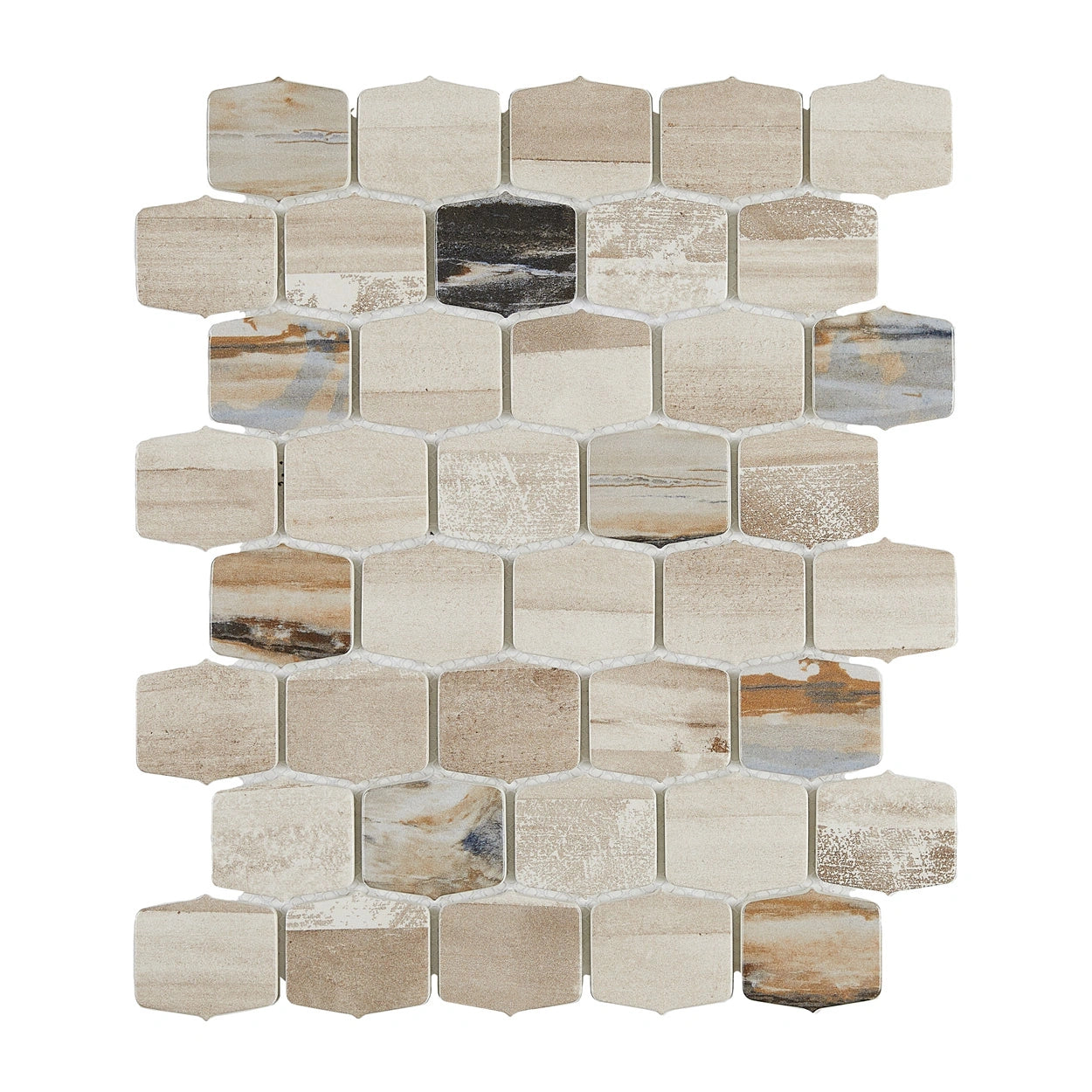 Sunset Coral lantern glass mosaic tile 