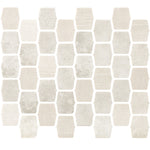 Serene Layers 2-Inch Lantern Glass Mosaic - Desert Ivory - Glass Mosaic  