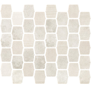 Serene Layers 2-Inch Lantern Glass Mosaic - Desert Ivory - Glass Mosaic  