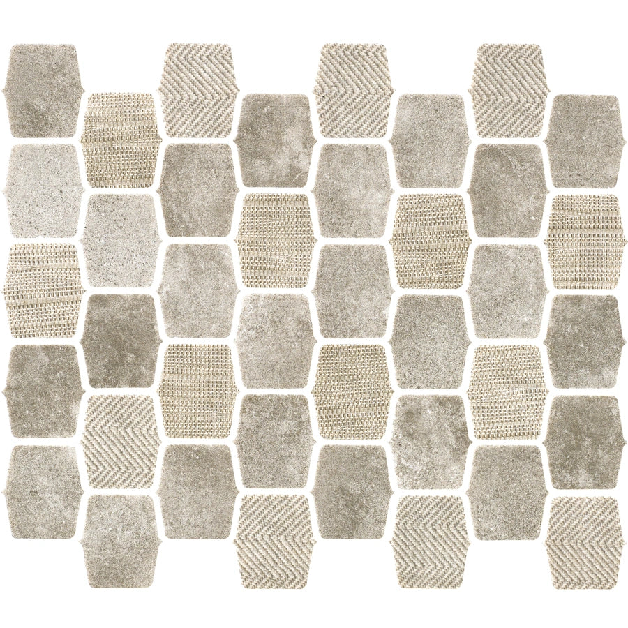 Serene Layers 2-Inch Lantern Glass Mosaic - Silver Mist - Glass Mosaic  