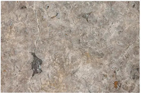 Silver Travertine Paver – Tumbled finish, 16”x24”x1 1/4”, silver-gray tones, perfect for patios, pathways, driveways, and pool decks.