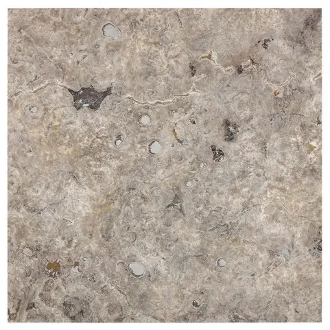 Silver Travertine 18x18 Tile – Honed/Filled & Tumbled - Tile  