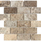 Silver Travertine 2x4 Mosaic Tile – Tumbled finish, silver-gray tones, ideal for walls, backsplashes, and accents.
