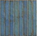 Turquoise Ceramic Tile in matte finish, 14x14, for bold wall accents.