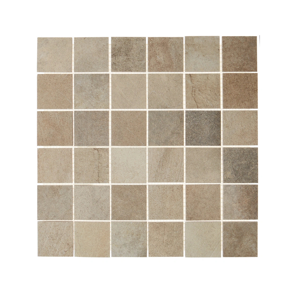 Textura Porcelain Tile – Stamped Concrete Look - 2x2 Beige - Glazed-Porcelain Tile  