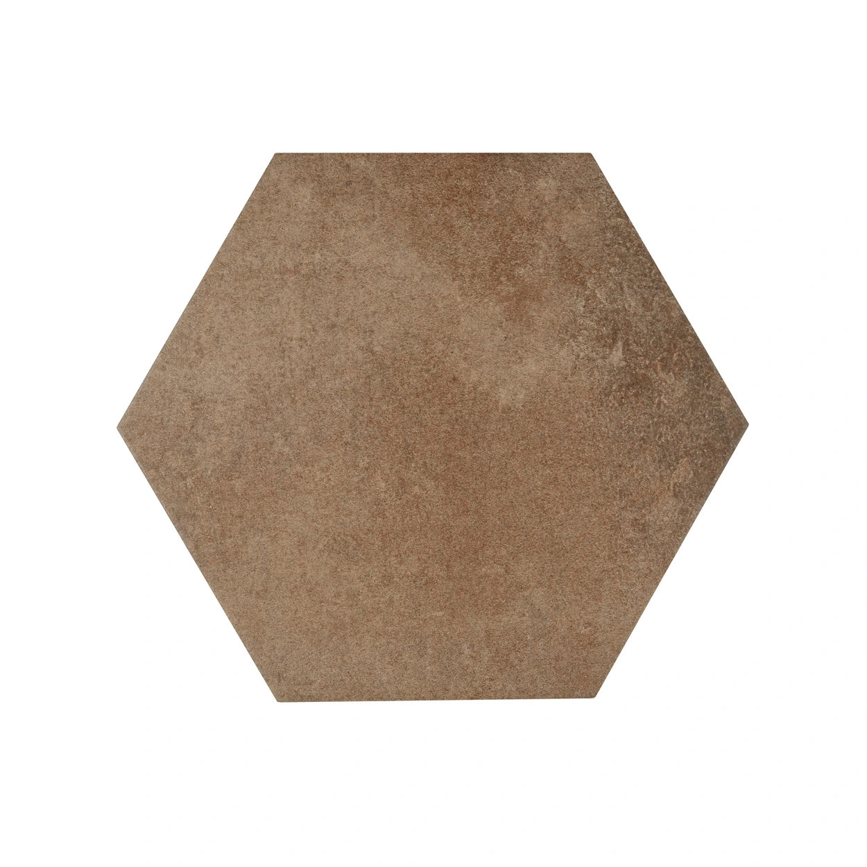 Textura Porcelain Tile – Stamped Concrete Look - Brown Hexagon - Glazed-Porcelain Tile  