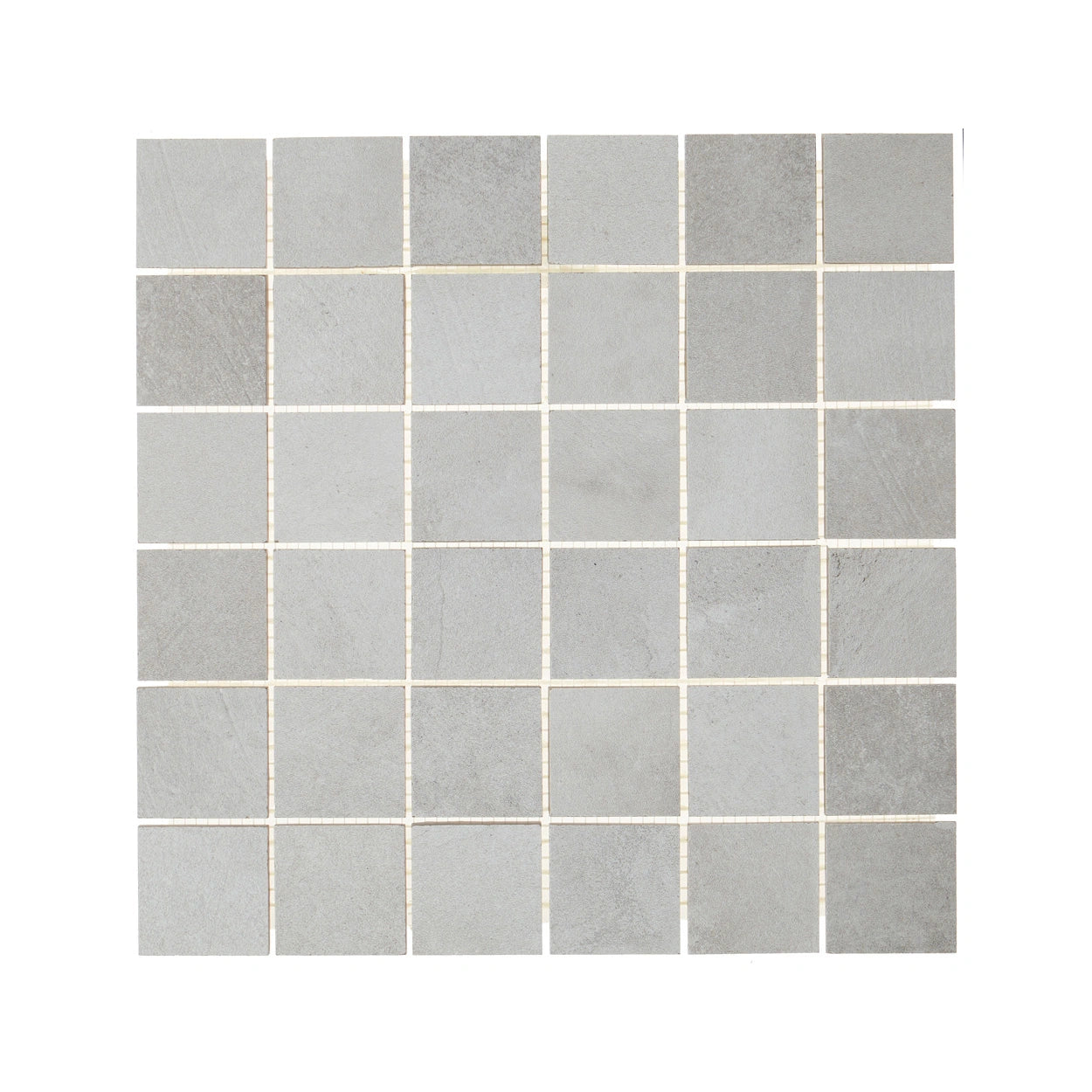 Textura Porcelain Tile – Stamped Concrete Look - 2x2 Gray - Glazed-Porcelain Tile  