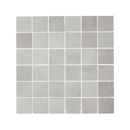 Textura Porcelain Tile – Stamped Concrete Look - 2x2 Gray - Glazed-Porcelain Tile  