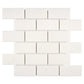 White Thassos Marble 2 x 4 Mosaic