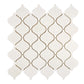 arabesque or lantern white marble mosaic tile thassos white