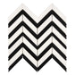 White Thassos Marble Chevron Black Mosaic