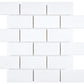 White Thassos Marble 2 x 4 mosaic with polished finish for elegant interior designs.