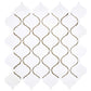 White Thassos Marble Arabesque mosaic with polished finish for luxurious interiors