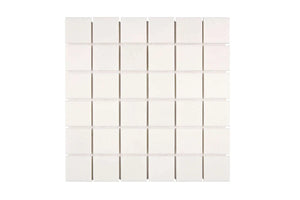 white thassos greek marble mosaic 2 x 2 mosaic tile commercial and residential interior and exterior shower backsplash countertop deck patio wall floor decorative