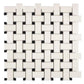 white thassos greek marble mosaic basketweave mosaic with black dots tile commercial and residential interior and exterior shower backsplash countertop deck patio wall floor decorative