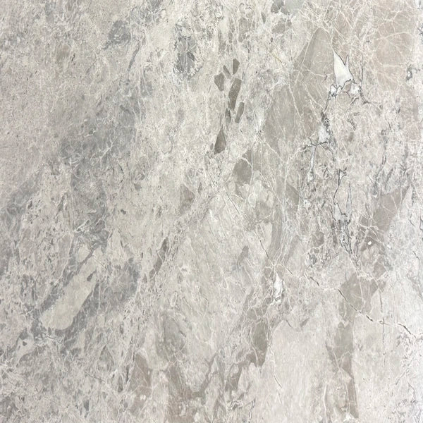 Tundra Gray Marble Tile 12x12 Honed – Soft matte gray marble tile for flooring and feature walls.